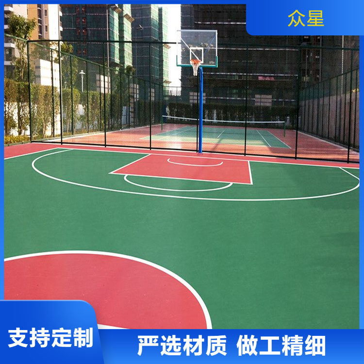 拉萨市塑胶跑道材料篮球场硅PU - 厂家